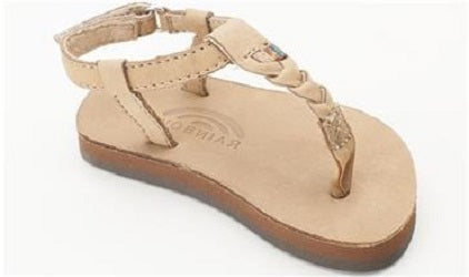 Rainbow Kidstreet T Strap Tan Leather Kids Sandals KIDSTRET-SRBR-C