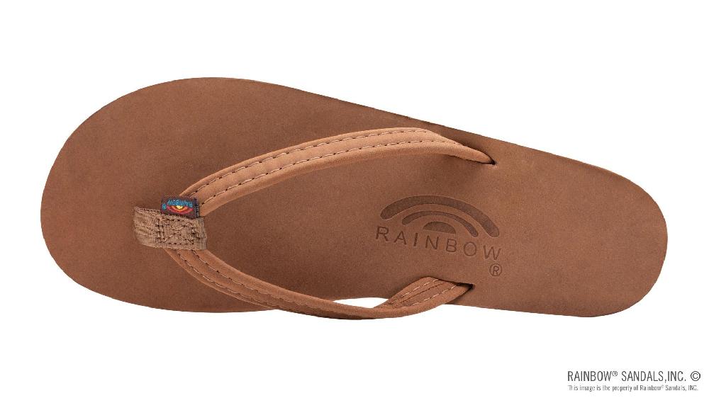 Rainbow Redwood Premier Leather Single Layer Women's Sandals With Narrow Strap 301ALTSN-RWDW