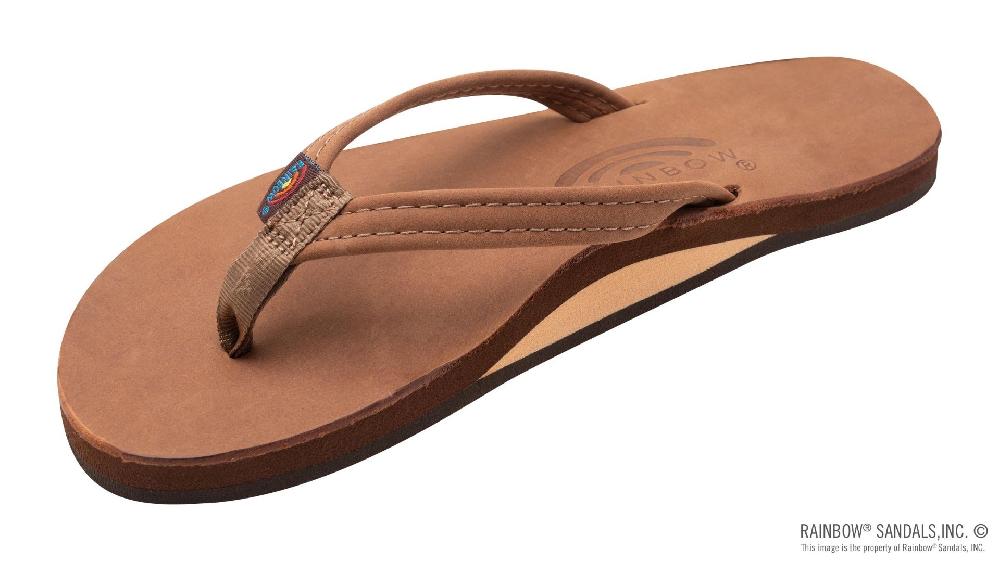 Rainbow Redwood Premier Leather Single Layer Women's Sandals with Narrow Strap 301ALTSN-RWDW