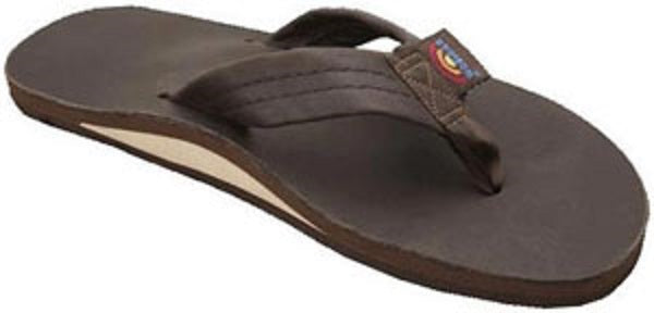 Rainbow Single Layer Espresso Leather Mens Sandal 301ALTSO-EXPR-M