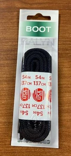 Ralyn Unisex Black Boot Laces 54 Inches 19448