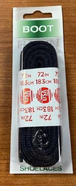 Ralyn Unisex Black Boot Laces 72 Inches 19450