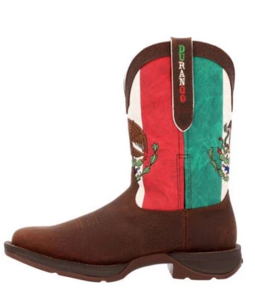 Rebel By Durango Sandy Brown And Mexico Flag Mens Western Boots DDB0430