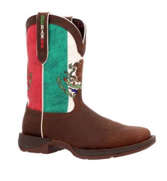 Rebel by Durango Sandy Brown and Mexico Flag Mens Western Boots DDB0430