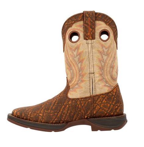 Rebel By Durango Tan Elephant Print & Bone Men's Wide Square Toe Boots DDB0378