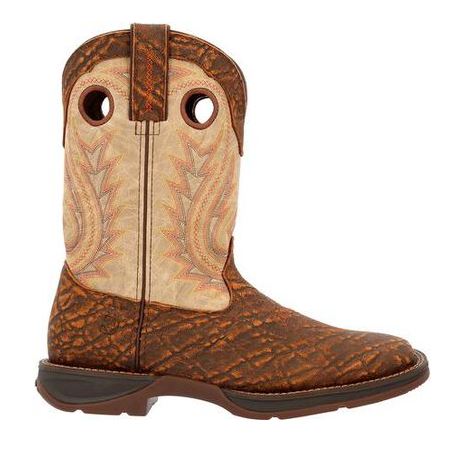 Rebel By Durango Tan Elephant Print & Bone Men's Wide Square Toe Boots DDB0378