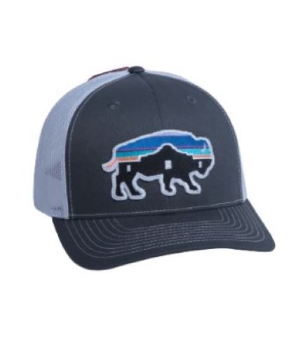 Red Dirt Charcoal/White Alamo Buffalo Men's Cap RDHC64