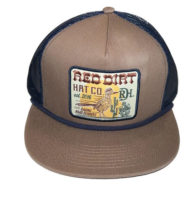 Red Dirt Chocolate/Navy Speedy Snapback Flat Bill Hat RDHC-382