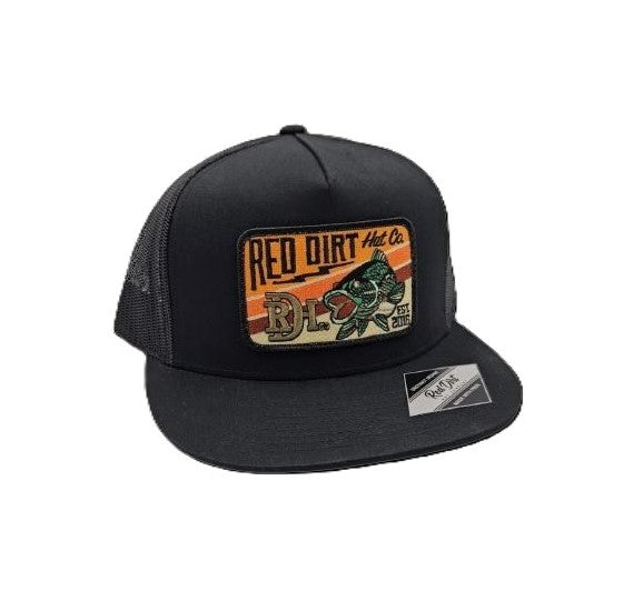 Red Dirt Hat Co. Black/Black Wallhanger 5 Panel Snapback Cap RDHC-387
