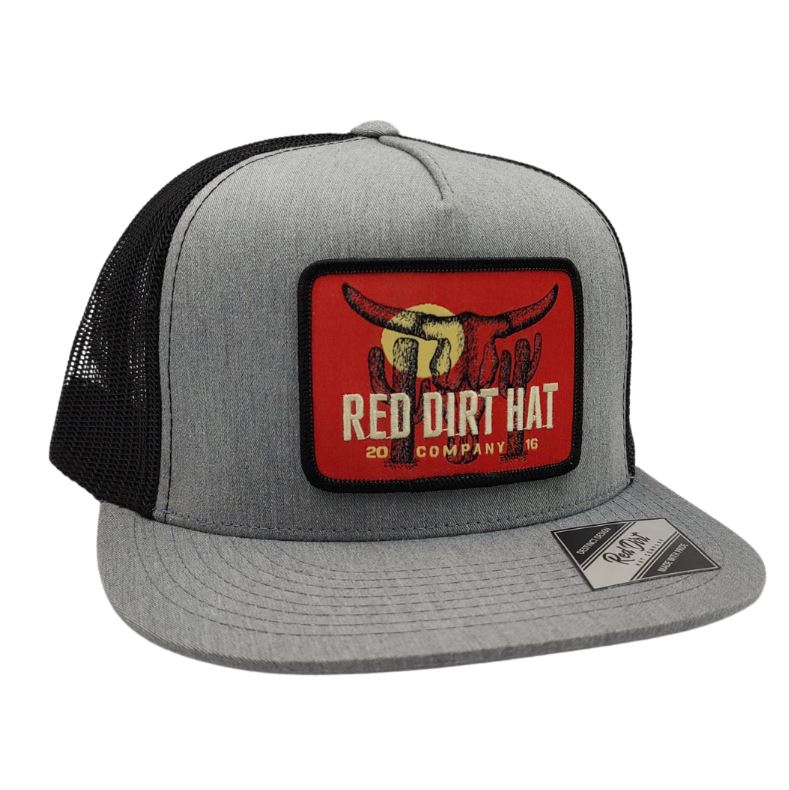 Red Dirt Hat Co. Heather Grey/Black Boone 5 Panel Snapback Cap RDHC-423