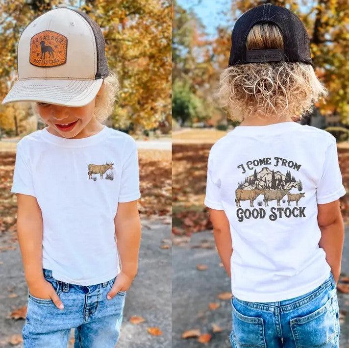 Red Stone Rebel I Come From Good Stock Kids Western Graphic T-Shirt