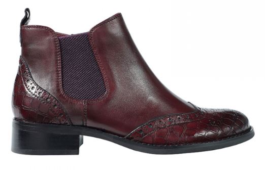 Regarde Le Ciel Bordeaux Maroon Annette Womens Short Booties