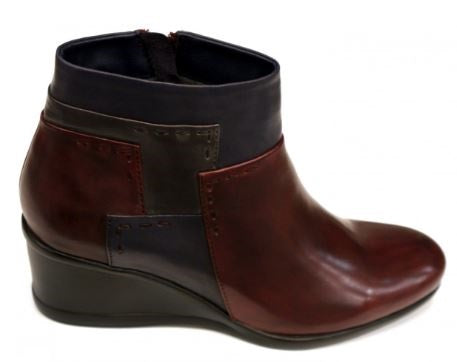 Regarde Le Ciel Sangria Multi Women's Daisy-07 Ankle Wedge Boot DAISY