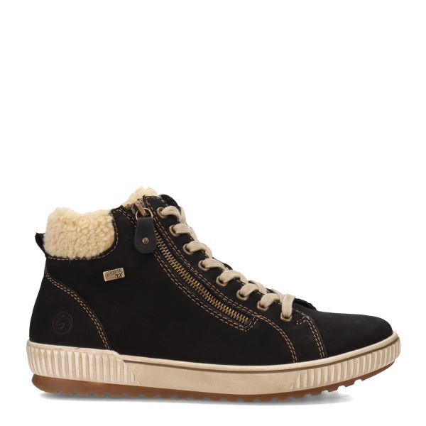 Remonte Black Womens Fleece Lined Sneaker Boots D0770-02