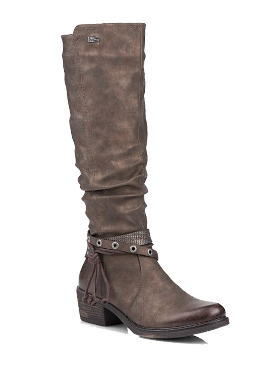 Remonte by Rieker Women's Antik Dark Taupe Tall Boots R1170-25
