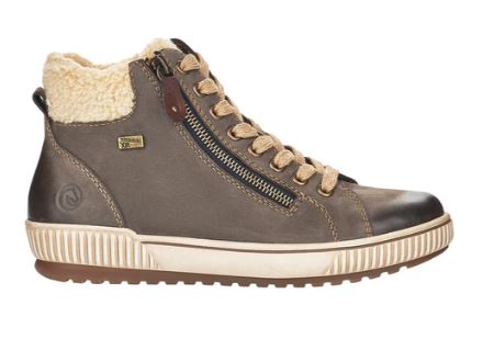 Remonte Smoke Leather Women's Casual Winter Short Boots D0770