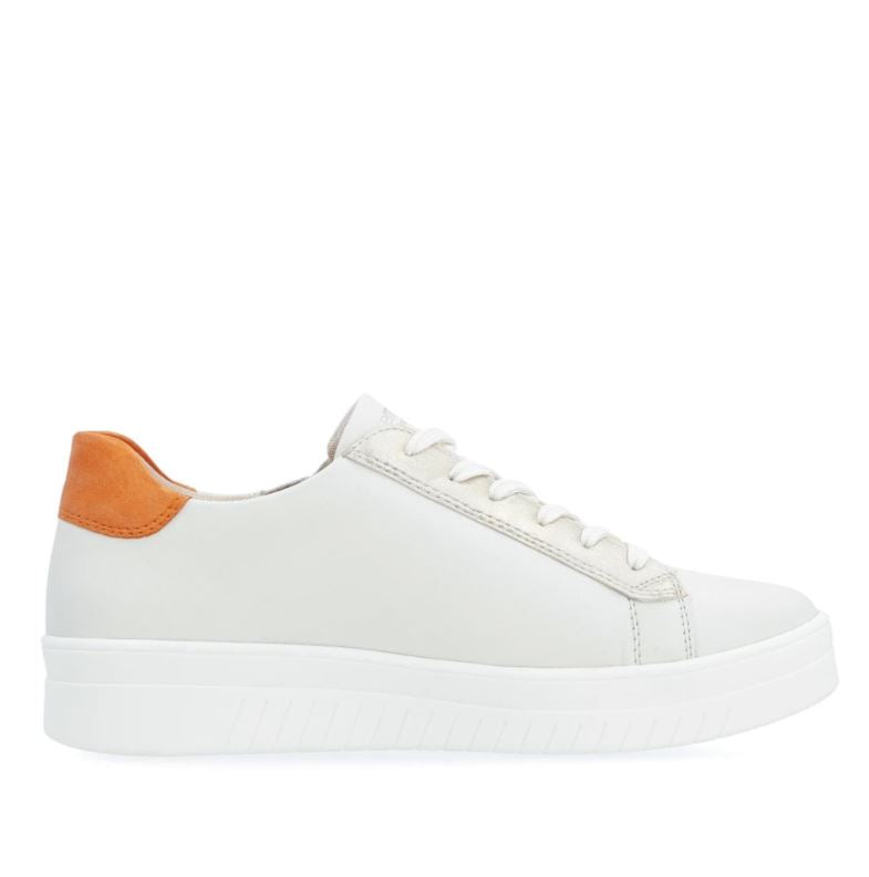 Remonte White Kendra Women's Sneakers With Zipper D0J03-81