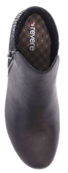 Revere Black Lizard Damascus Women's Ankle Bootie