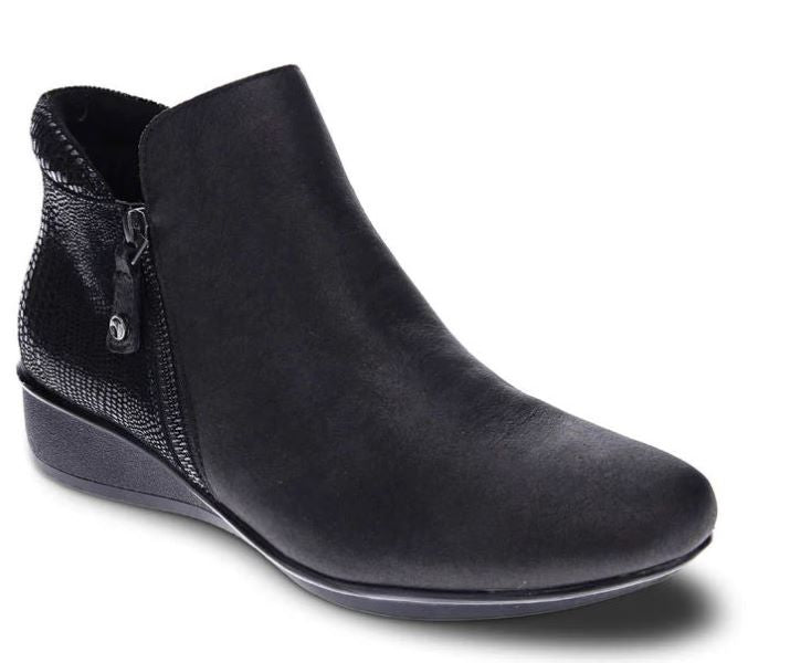 Revere Black Lizard Damascus Women's Ankle Bootie