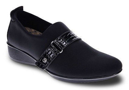 Revere Genoa Women's Black Stretch Loafer GENOA