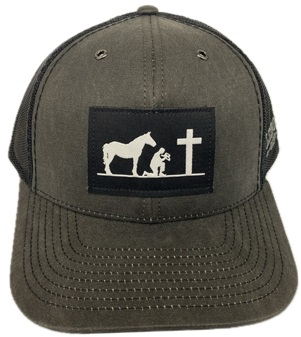 Richardson 112 Charcoal/Black Prayin Cowboy Snapback Cap 112WFCHB-PRAYIN