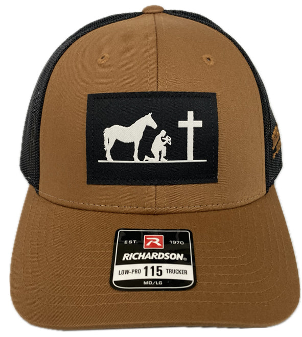 Richardson 115 Caramel/Black Prayin' Cowboy Snapback Cap 115CRB-PRAYIN