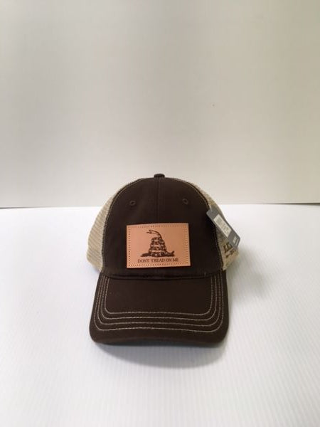 Richardson Brown and Khaki 111 Dont Tread on Me Brown and Khaki Trucker Cap 111-BNK-DTOM
