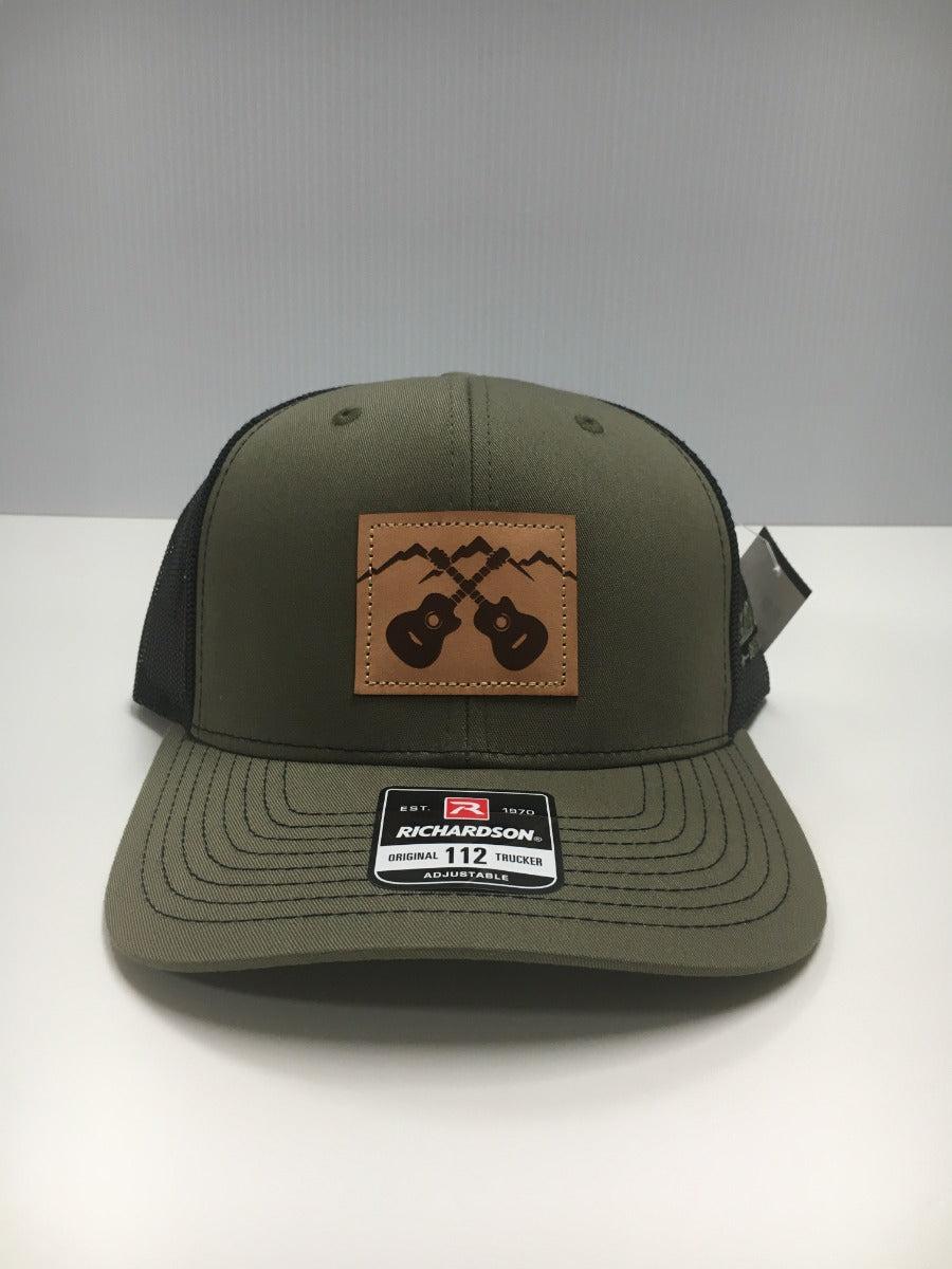 Richardson Green Double Guitar Patch Snapback Trucker Hat 112-LOB-GUITAR