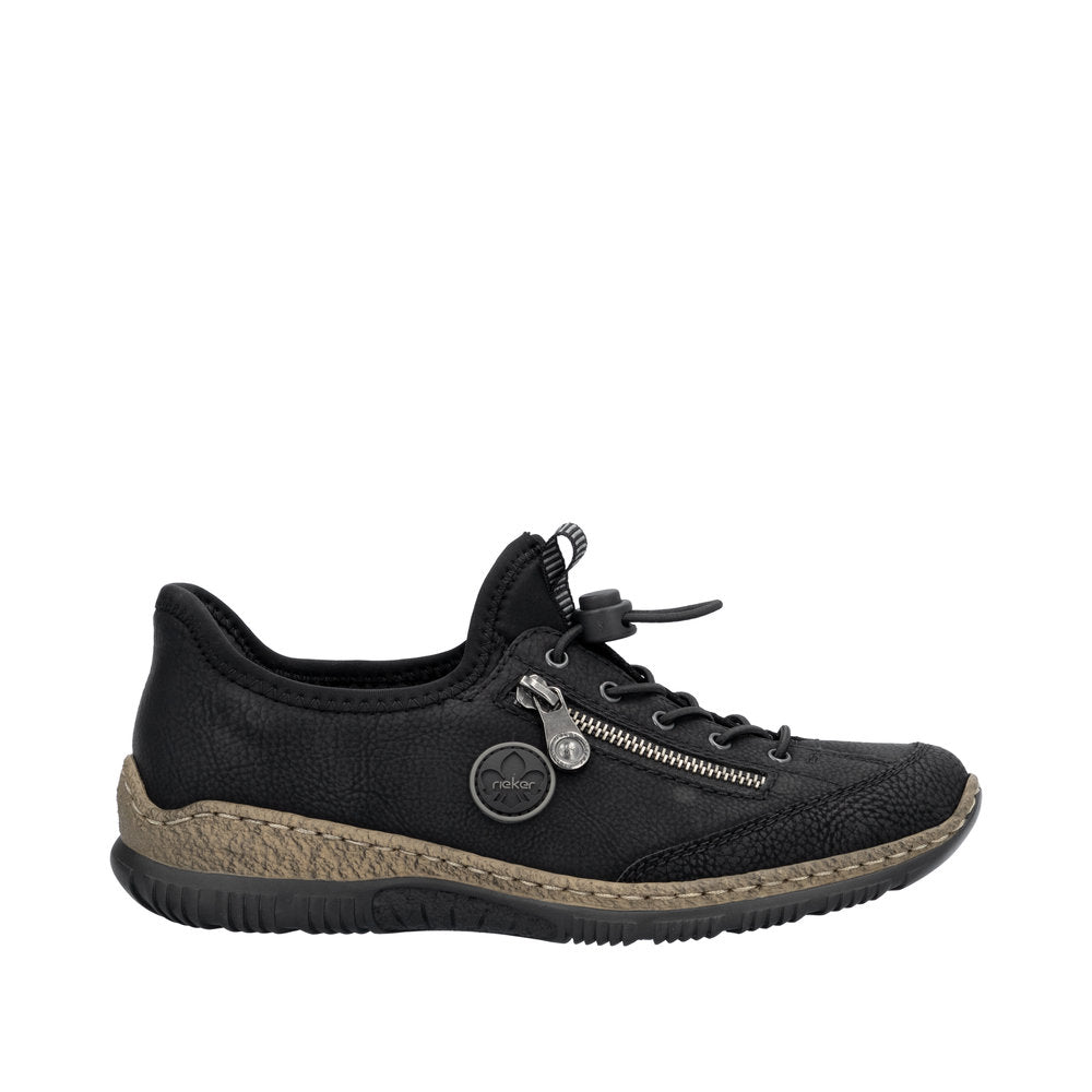 Rieker Black/Black/Black Nikita 67 Women's Lace Up Shoes N3267-01