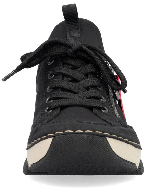 Rieker Black Casual Lace Front Angela Women's Comfort Shoes 45973-00