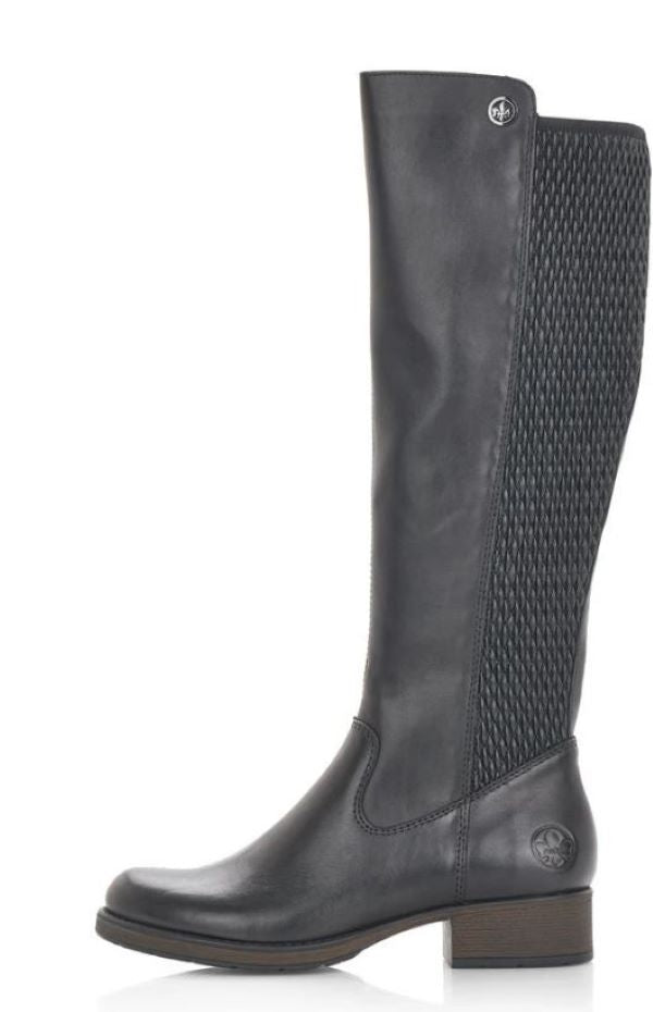 Rieker Black Faith Womens Riding Boots Z9591-00