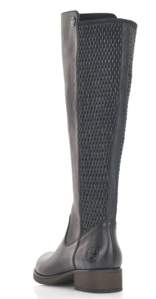 Rieker Black Faith Womens Riding Boots Z9591-00