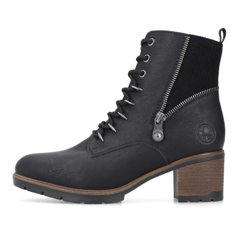 Rieker Black Kylie 20 Women's Zip Boots 77520-00