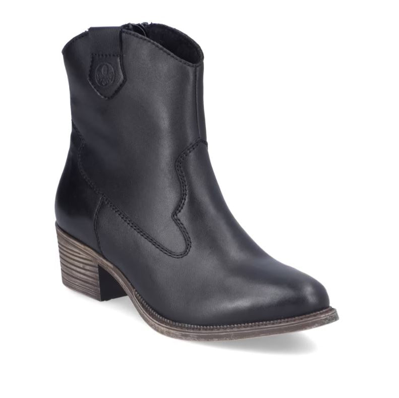 Rieker Black Serafina 50 Women's Western Boots 73150-01