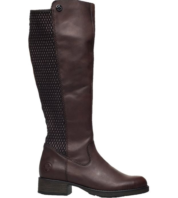 Rieker Brown Faith Women's Leather Tall Boots Z9591-26