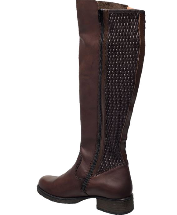 Rieker Brown Faith Women's Leather Tall Boots Z9591-26