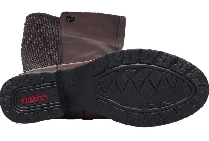 Rieker Brown Faith Women's Leather Tall Boots Z9591-26