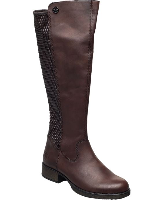 Rieker Brown Faith Women's Leather Tall Boots Z9591-26
