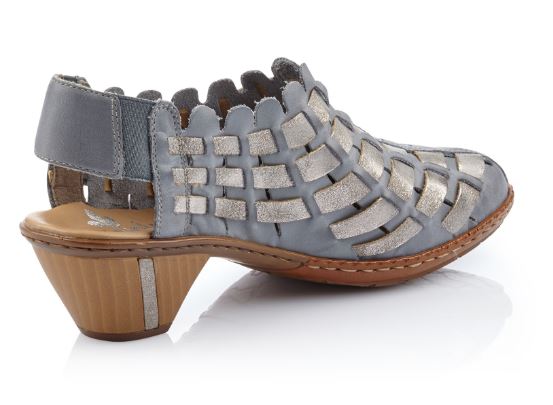 Rieker Grey/Blue Sina 78 Womens Casual Shoes 46778-13