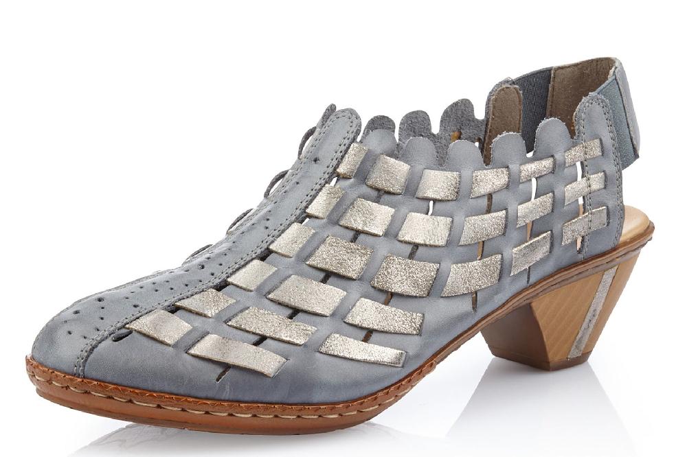 Rieker Grey/Blue Sina 78 Womens Casual Shoes 46778-13