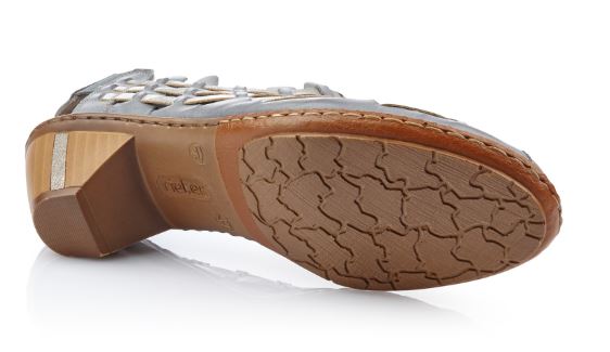 Rieker Grey/Blue Sina 78 Womens Casual Shoes 46778-13