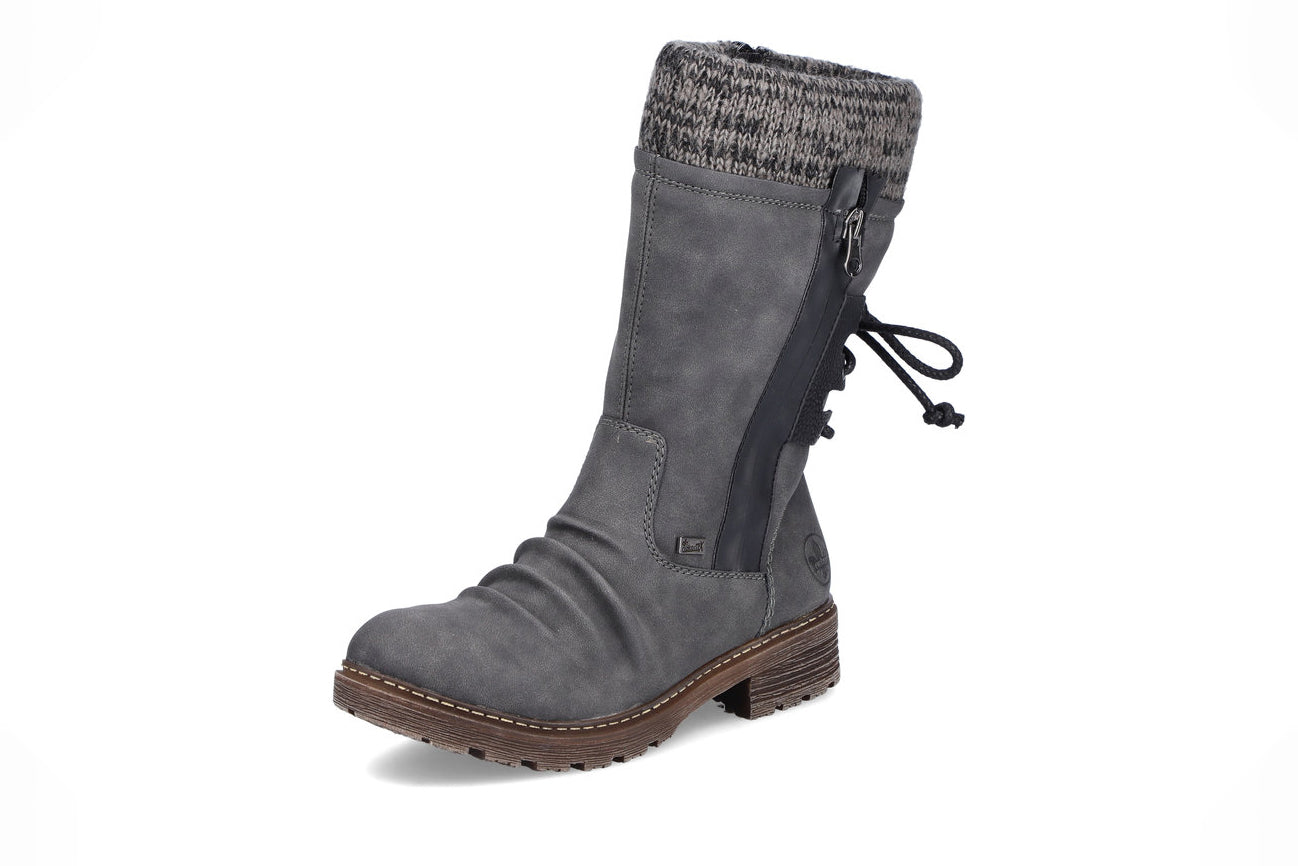 Rieker Grey Frescandro Tex Womens Mid Calf Boots Z4756-45