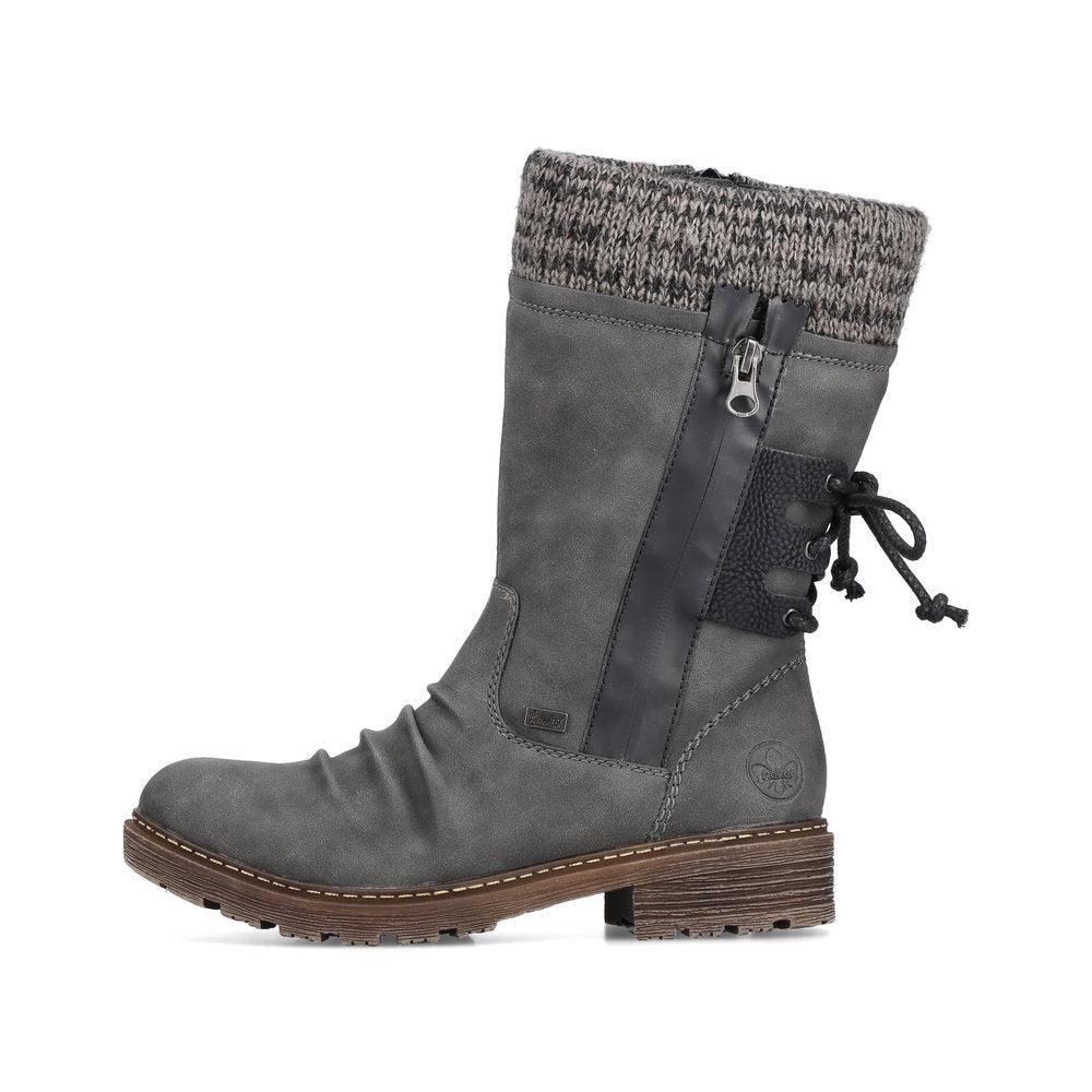 Rieker Grey Frescandro Tex Womens Mid Calf Boots Z4756-45