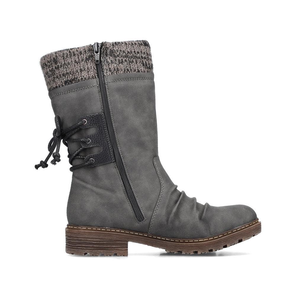 Rieker Grey Frescandro Tex Womens Mid Calf Boots Z4756-45