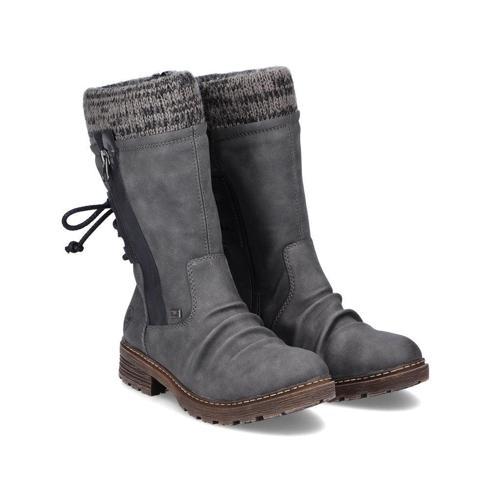 Rieker Grey Frescandro Tex Womens Mid Calf Boots Z4756-45