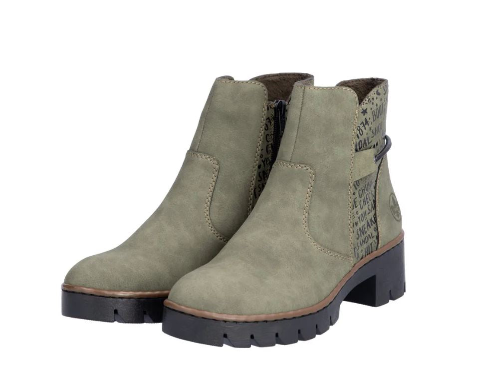 Rieker Khaki Cryptic Prisca 55 Women's Boots X5755-54