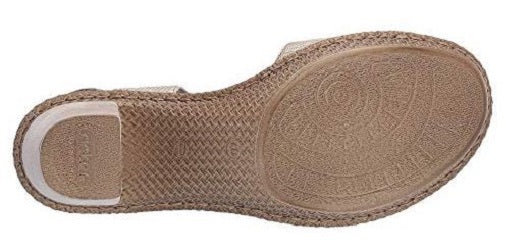 Rieker Light Gold Womens Comfort Sandal Pump 665G5-90