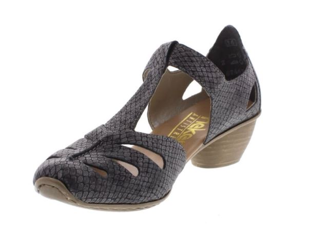 Rieker Metallic Mirjam 50 Womens Adustable Strap Low Heel 43750-45