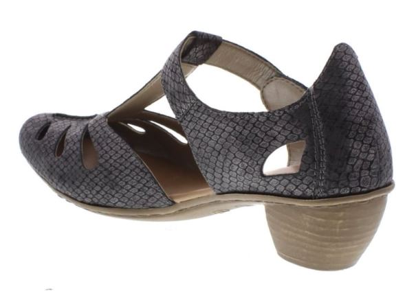 Rieker Metallic Mirjam 50 Womens Adustable Strap Low Heel 43750-45