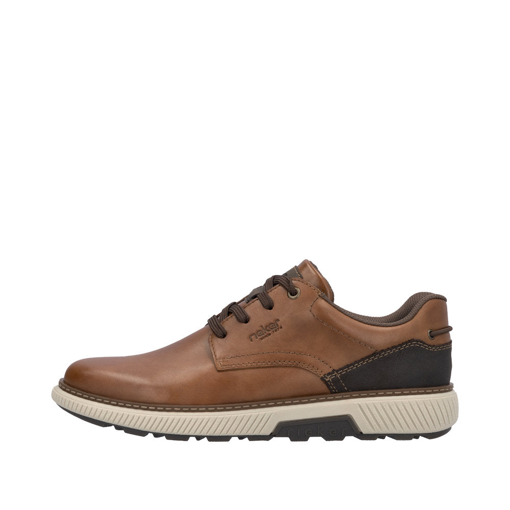 Rieker Muskat/Braun/Moor/Muskat (Wood Brown) Stan Men's Lace Up Shoes B3313-24